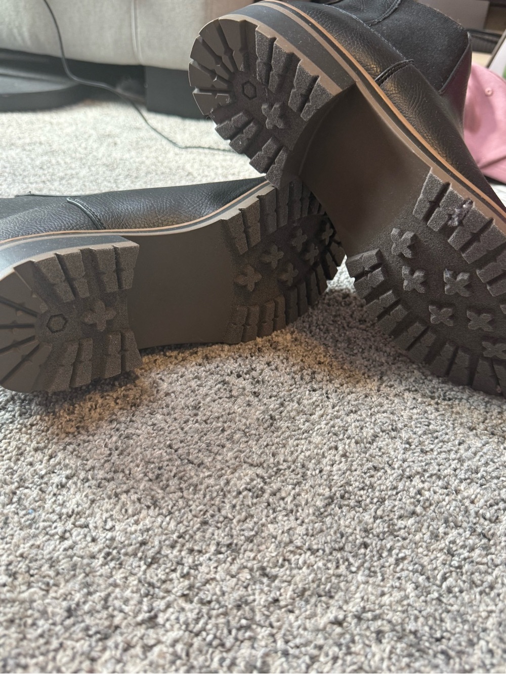 Kensie Black Chelsea Ankle Booties with Contrast Welt - Picture 4 of 5